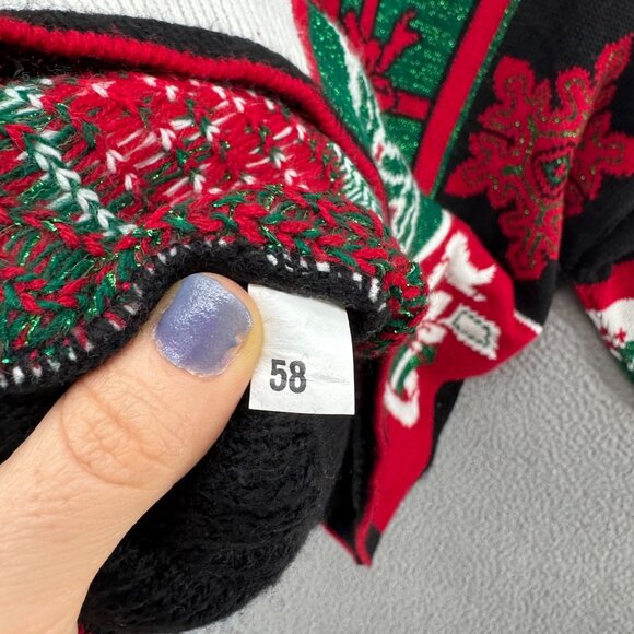 Vtg Nutcracker Ugly Christmas Sweater Womens Multicolor Tacky Pullover Sz 58 L - Picture 5 of 8